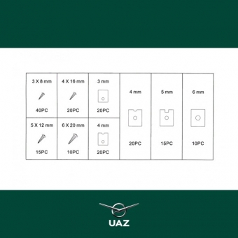 set parkerschroeven met speednut - UB0534