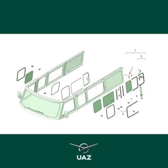 draaipen klapraam cabine - UB2342