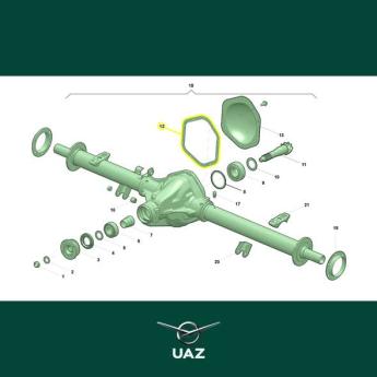 pakkingset achteras - UB1736