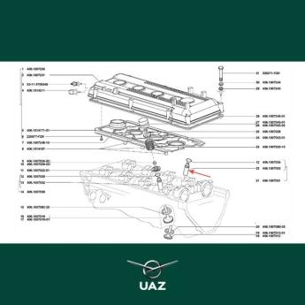 geleidebus uitlaatklep motor - UB1957