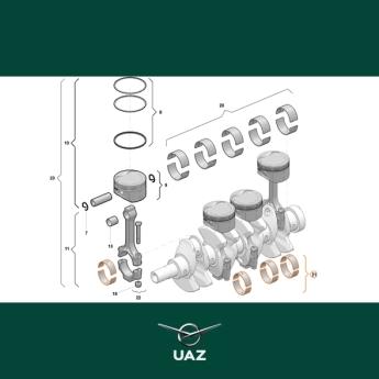 set inzetstukken drijfstangen - UB2590