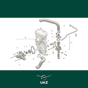 pakking thermostaatbehuizing - UB0250
