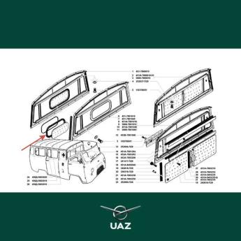 raamrubber cabineruit - UB1199