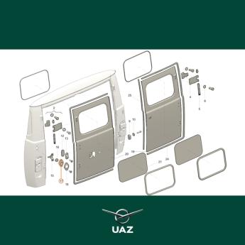 behuizing vergrendeling achterdeur - UB0018