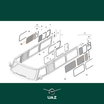 ruit klapraam cabine - UB1236
