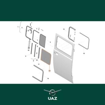 ruit klapraam cabinedeur - UB1235