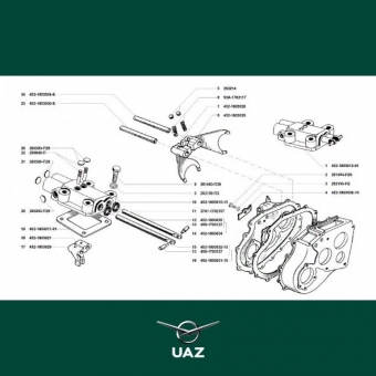 pakking schakelmechanisme tussenbak - UB0436