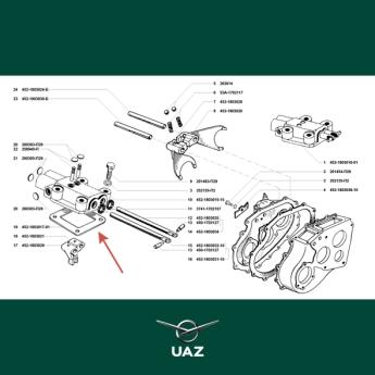 pakking schakelmechanisme tussenbak - UB0436