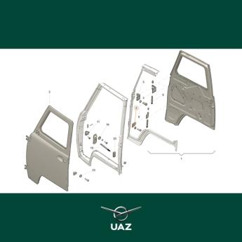 scharnier portier onder - UB3266