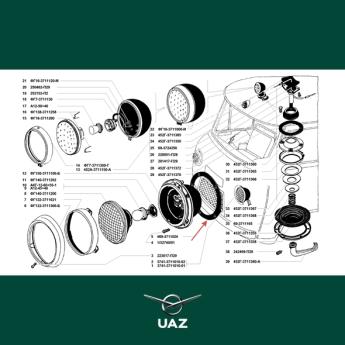 pakking koplamp - UB0007