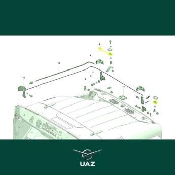stootrubber motorkap - UB1540