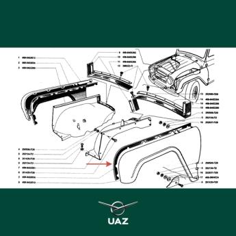 pakking spatbord - UB1171