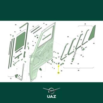 borgplaat raamslinger - UB1827