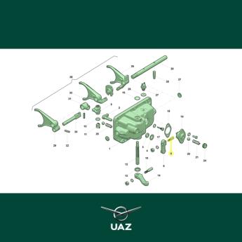 borgstift versnellingsbakhendel - UB2317
