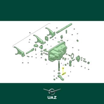 borgstift versnellingsbakhendel - UB2318