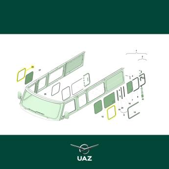 raamrubber zijruit - UB2357