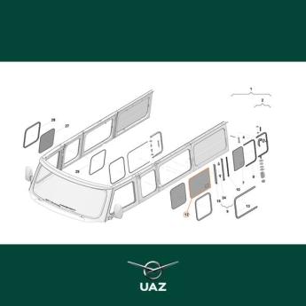ruit schuifraam cabine - UB1240