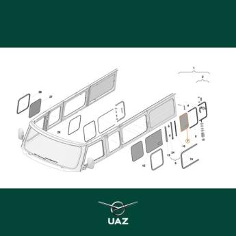 ruit schuifraam cabine - UB1241