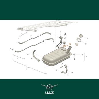 pakking inlaatleiding brandstoftank - UB0462