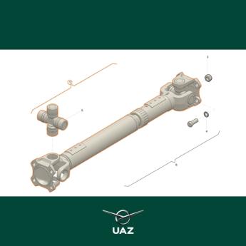 cardanas achteras - UB0824