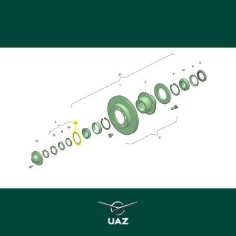 pakking naafaandrijfflens - UB0076