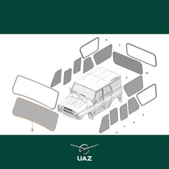 voorruit zonneband - UB1254