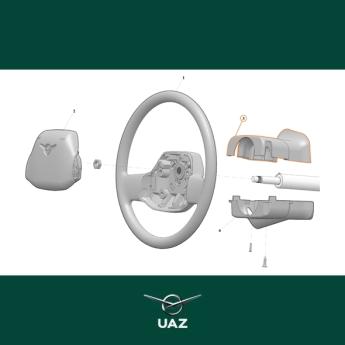 set afdekkappen stuurkolom - UB2578