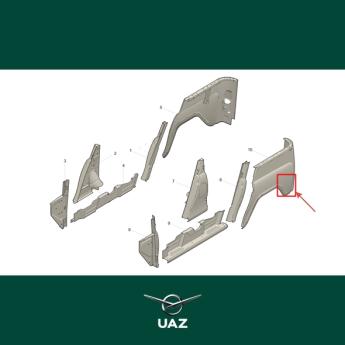 paneel linker achterhoek - UB2865