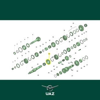 tandwiel versnellingsbak - UB2314