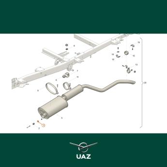 sluitring montageveer uitlaat - UB0025