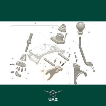 schakelvork tussenbak - UB0764