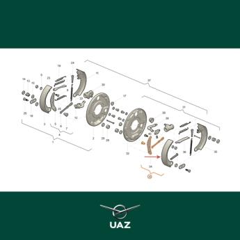 remschoen achterrem links - UB0132