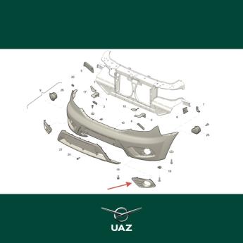 inzetstuk voorbumper - UB3223