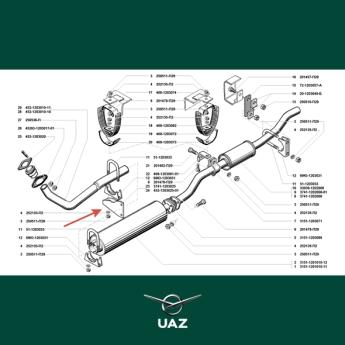 montagebeugel uitlaat - UB1050