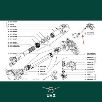 cardanas achteras - UB1265