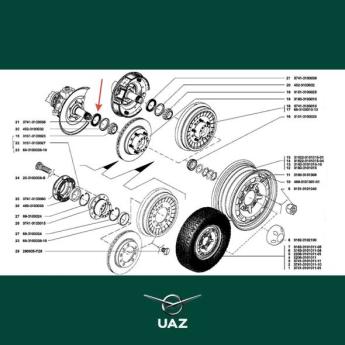 oliekeerring wielnaaf - UB1769