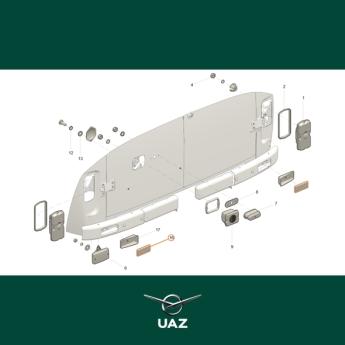reflector achterbumper - UB0768