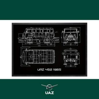 canvas tekening uaz 452 - UB2670