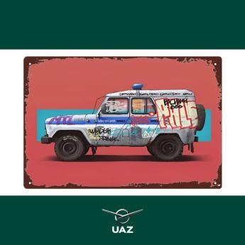 metalen wandplaat uaz - UB2645 - kopie