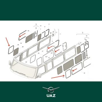 set raamrubbers - UB0995