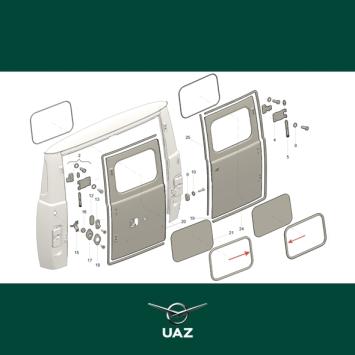 set raamrubbers - UB0995