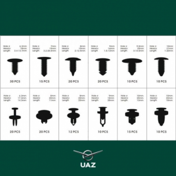 set bekledingclips - UB0506