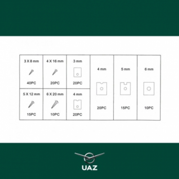set parkerschroeven met speednut - UB0534