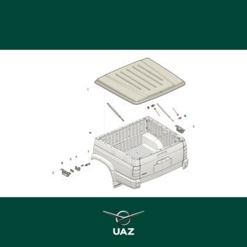 kogelgewricht gasdrukveer tonneau - UB0315