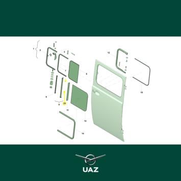 schroef staander klapraam cabine - UB2335