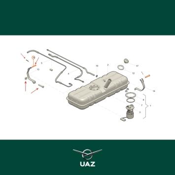 montageset brandstoftank - UB1165