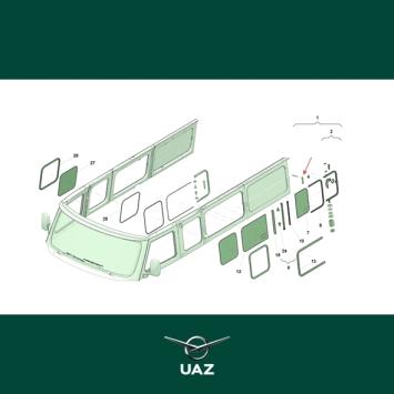 draaipen klapraam cabine - UB2342