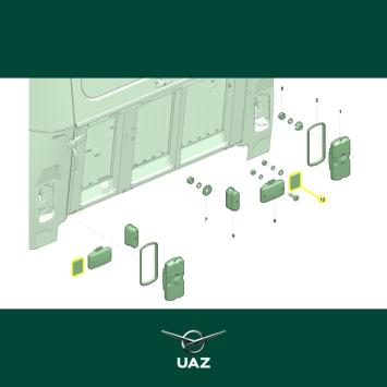 reflector achterbumper - UB2097