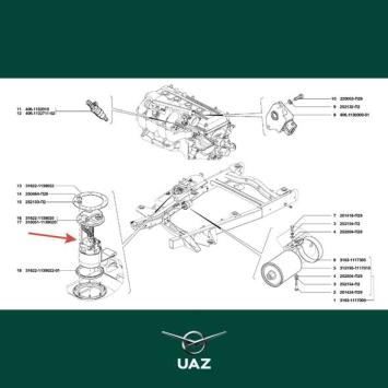 vlotter brandstoftank - UB1325