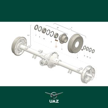 wielbout met wielmoer - UB3108